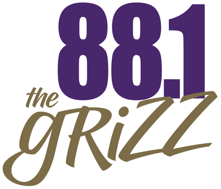 Logo: 88.1, The Grizz - Text only
