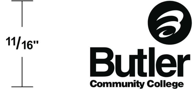 Official College Logo Vertical: Minimum height - 11/16"