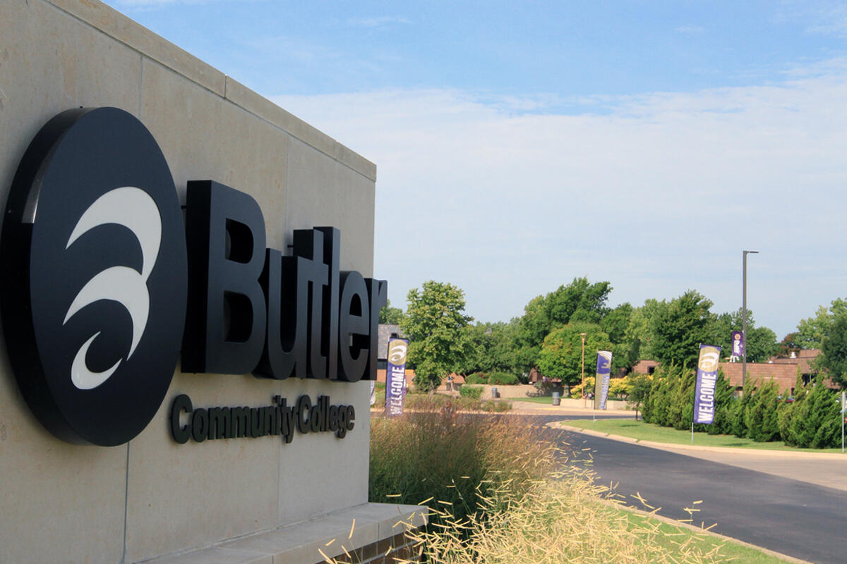 Image of the main entrance to Butler Community College in El Dorado, Kansas