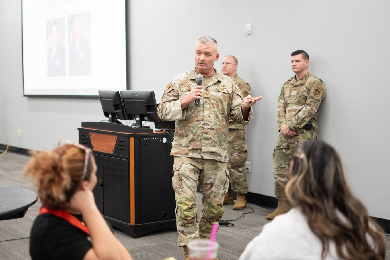 Air National Guard 184th Cyber Operations Group works with students